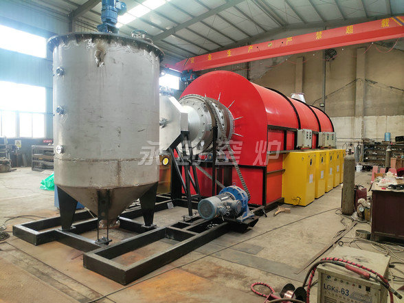 　Φ0.95/Φ1.5×12米變徑筒體燃氣外加熱回轉窯